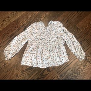 Zara peasant style blouse